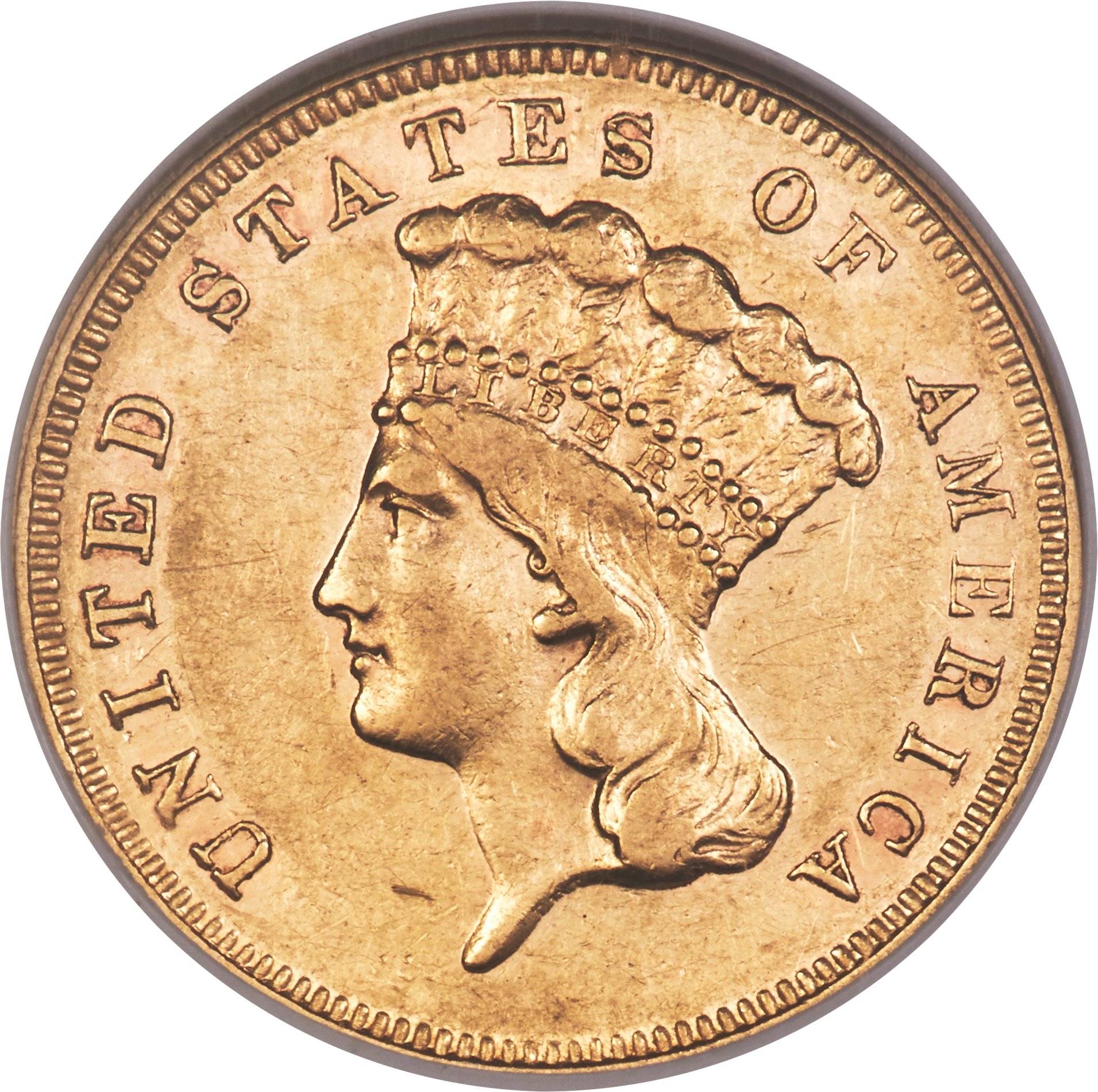 image for: 1883 $3 AU55 NGC....