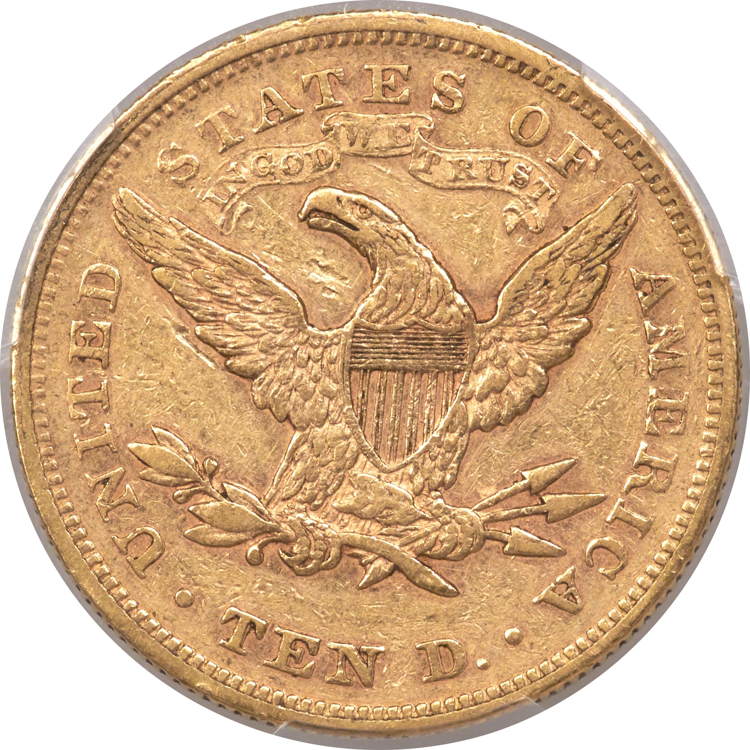 image for: 1869 $10 XF45 PCGS....