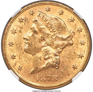 image for: 1878-S $20 MS62 NGC....