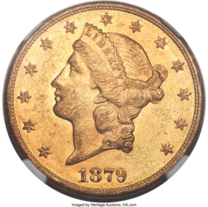 image for: 1879-S $20 MS61 NGC....