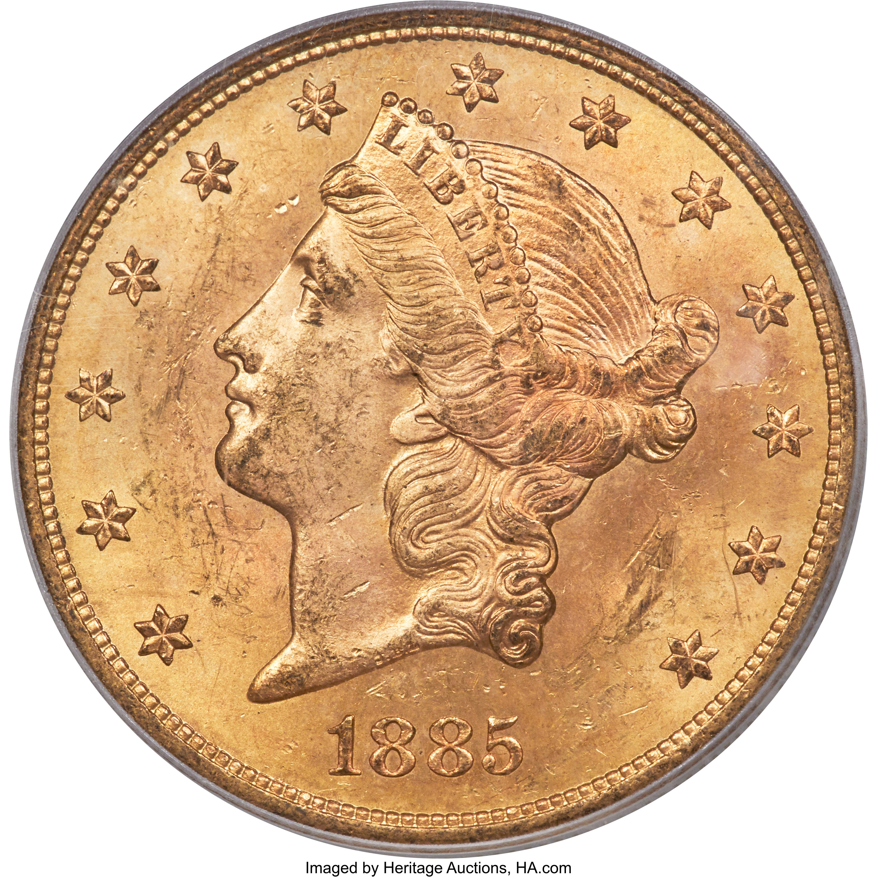 image for: 1885-S $20 MS63 PCGS....