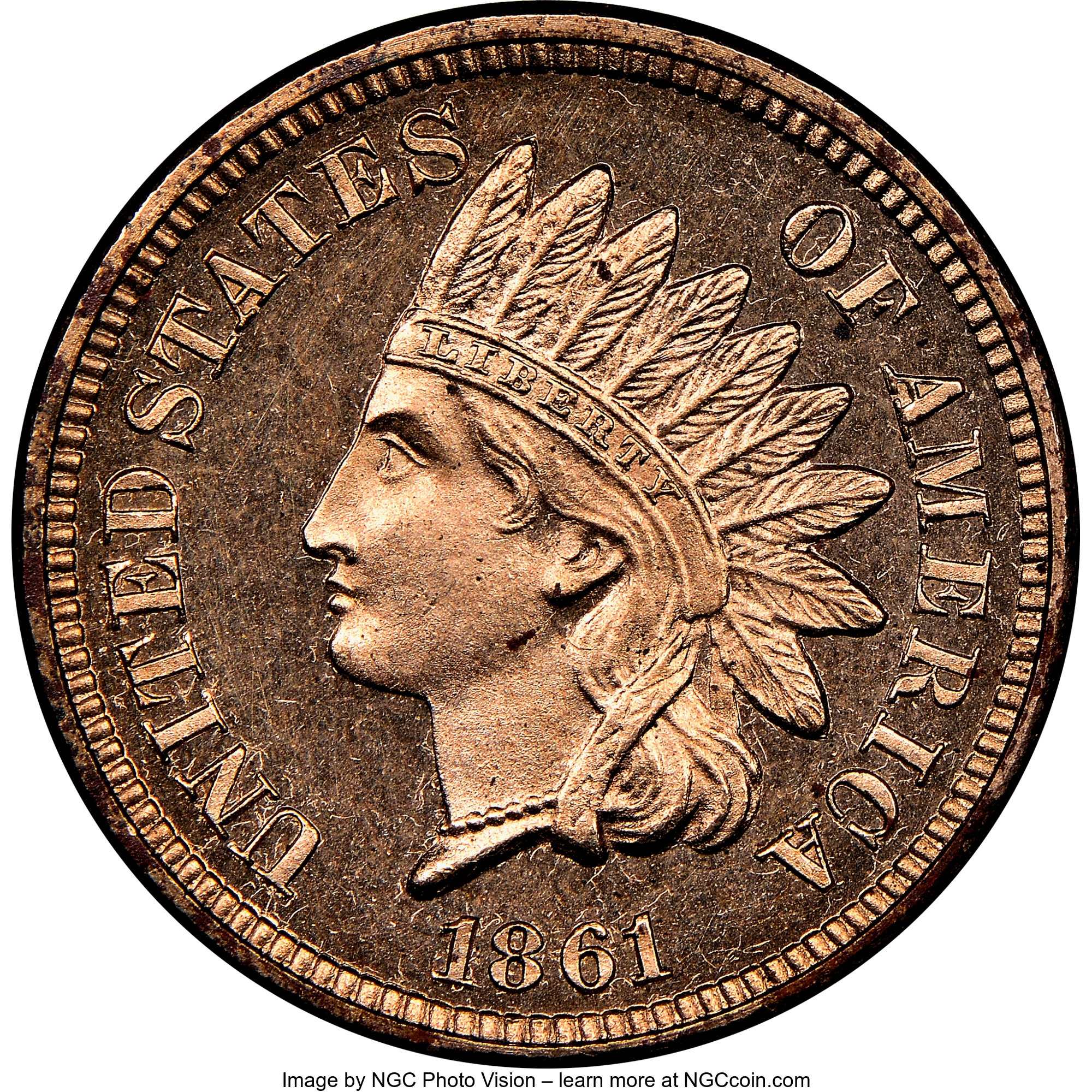 image for: 1861 1C PR63 Cameo NGC. NGC Census: (0/4). PCGS Population: (0/4). PR63. ...