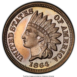 image for: 1864 1C Copper Nickel PR64 Cameo PCGS. PCGS Population: (29/44 and 1/1+). NGC Census: (9/16 and 0/1+). CDN: $1,300 Whsle. B...