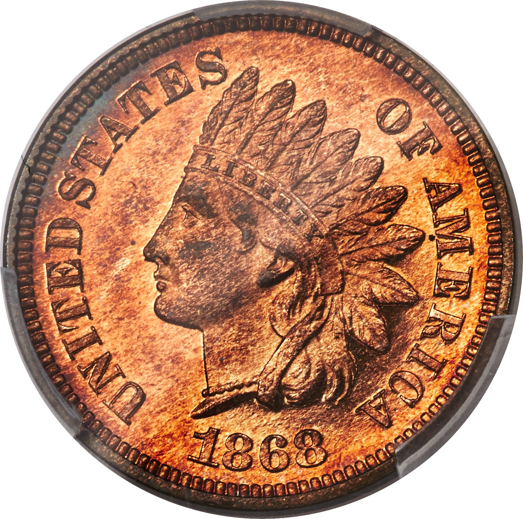 1868 1c PR RD CAM