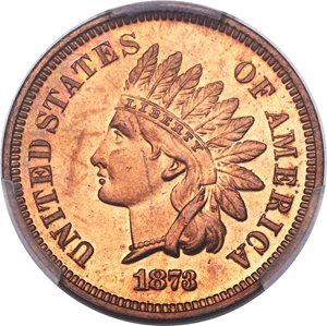 image for: 1873 1C Closed 3 PR66 Red PCGS....