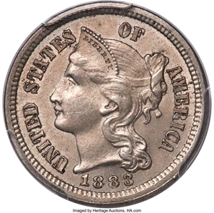 image for: 1883 3CN MS64 PCGS....
