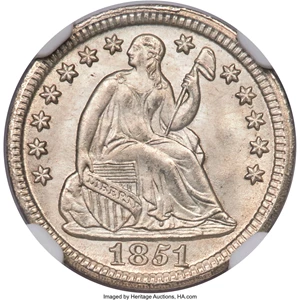 image for: 1851 H10C MS67 NGC....