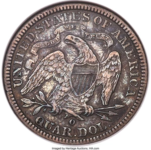 image for: 1891-O 25C XF45 ANACS. Briggs 2-B....
