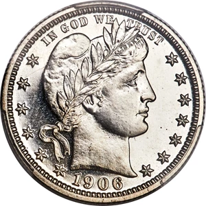 image for: 1906 25C PR67 PCGS....