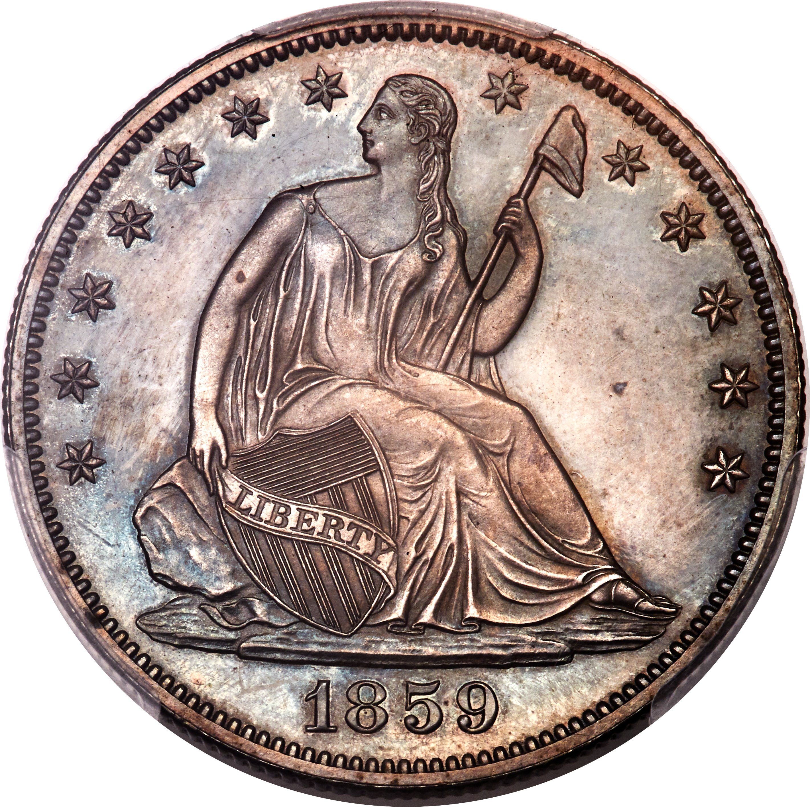 image for: 1859 50C PR64 PCGS....