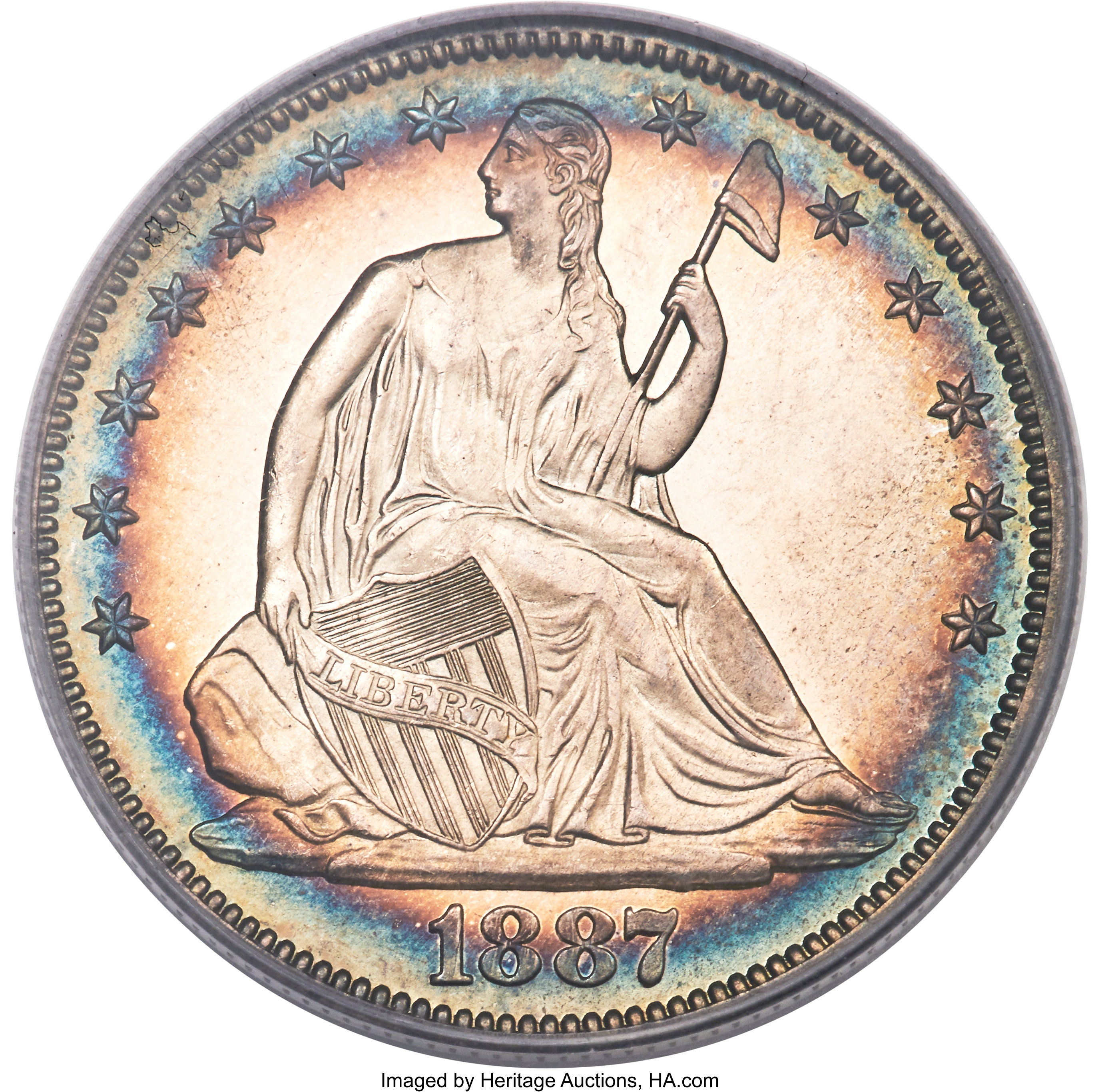image for: 1887 50C PR65 Cameo PCGS. CAC....