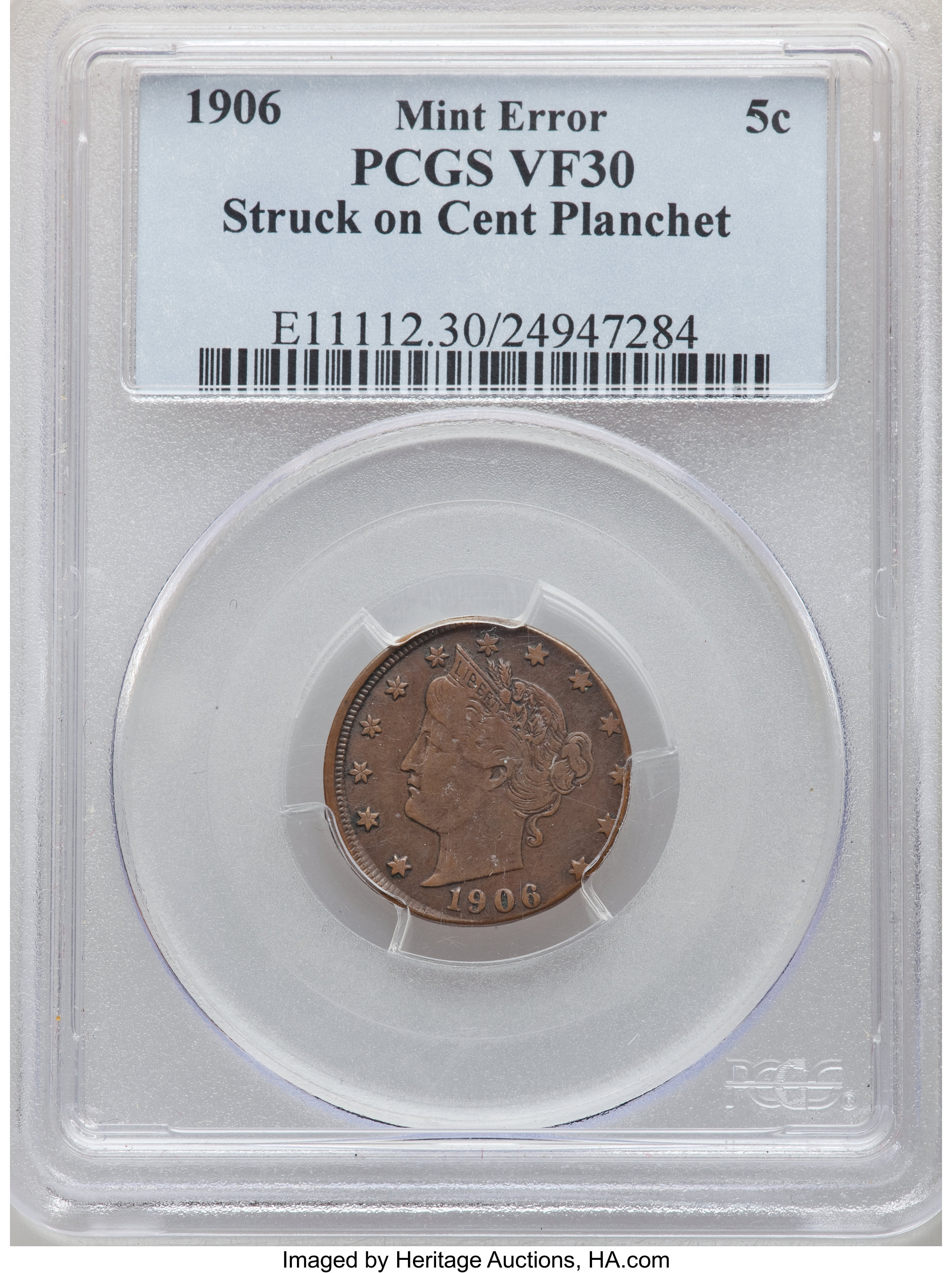1906 5c VF30 thumbnail 4