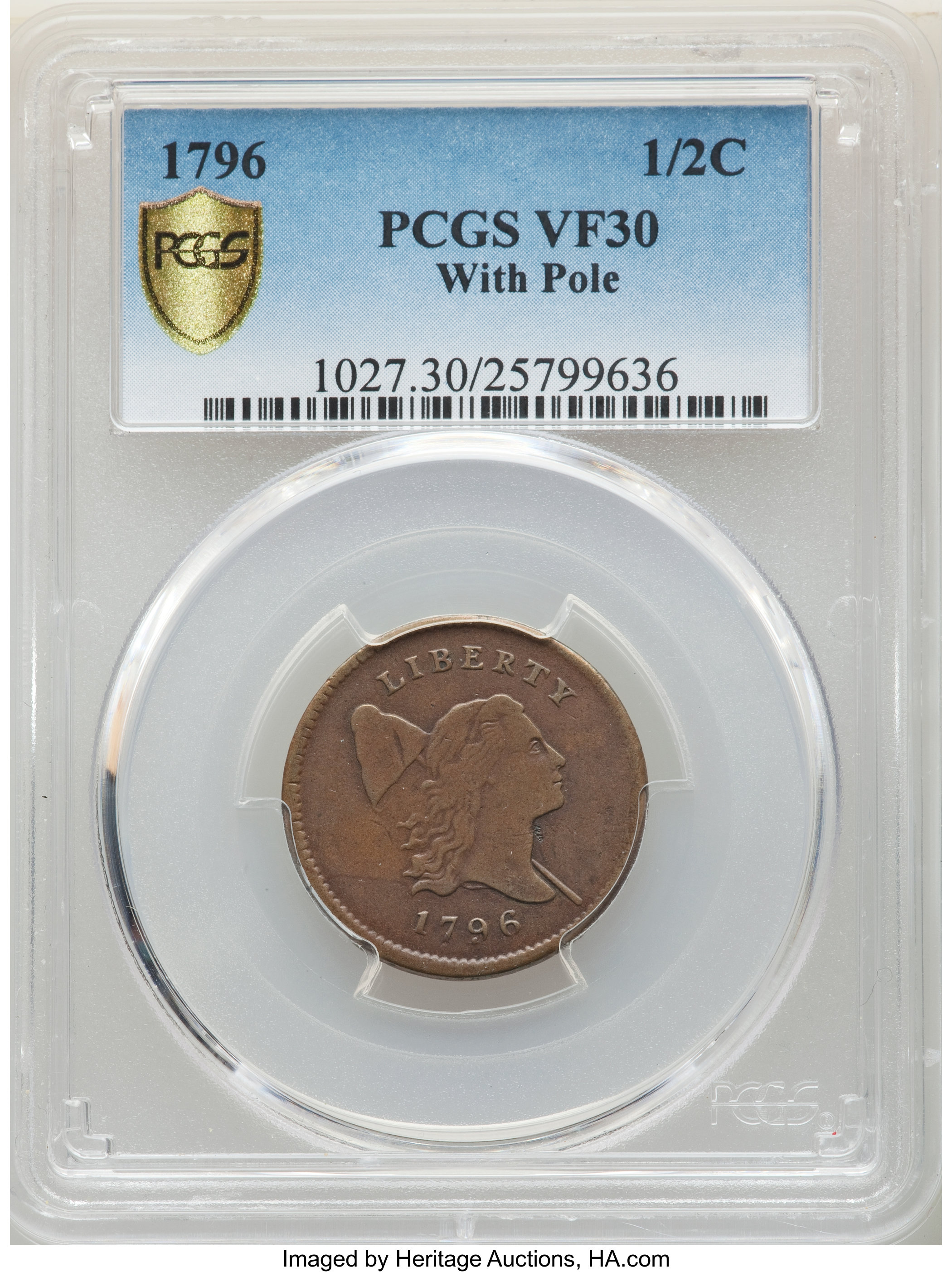 1796 1/2c Pole, C-2 MS BN MS65 BN thumbnail 23