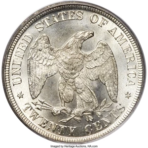 image for: 1875 20C MS67 PCGS. CAC. BF-1, R.1,...