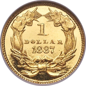 image for: 1887 G$1 PR67 Ultra Cameo NGC....