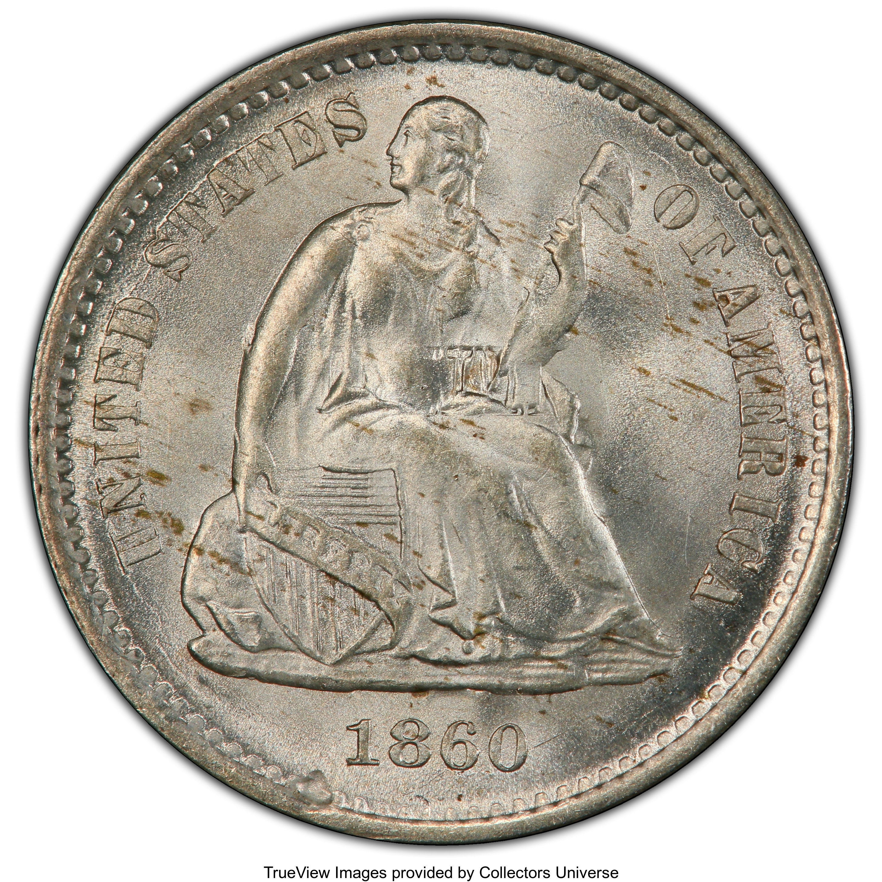 image for: 1860-O H10C MS66 PCGS. PCGS Population: (10/4 and 0/0+). NGC Census: (13/0 and 0/0+). CDN: $2,000 Whsle. Bid for NGC/PCGS M...