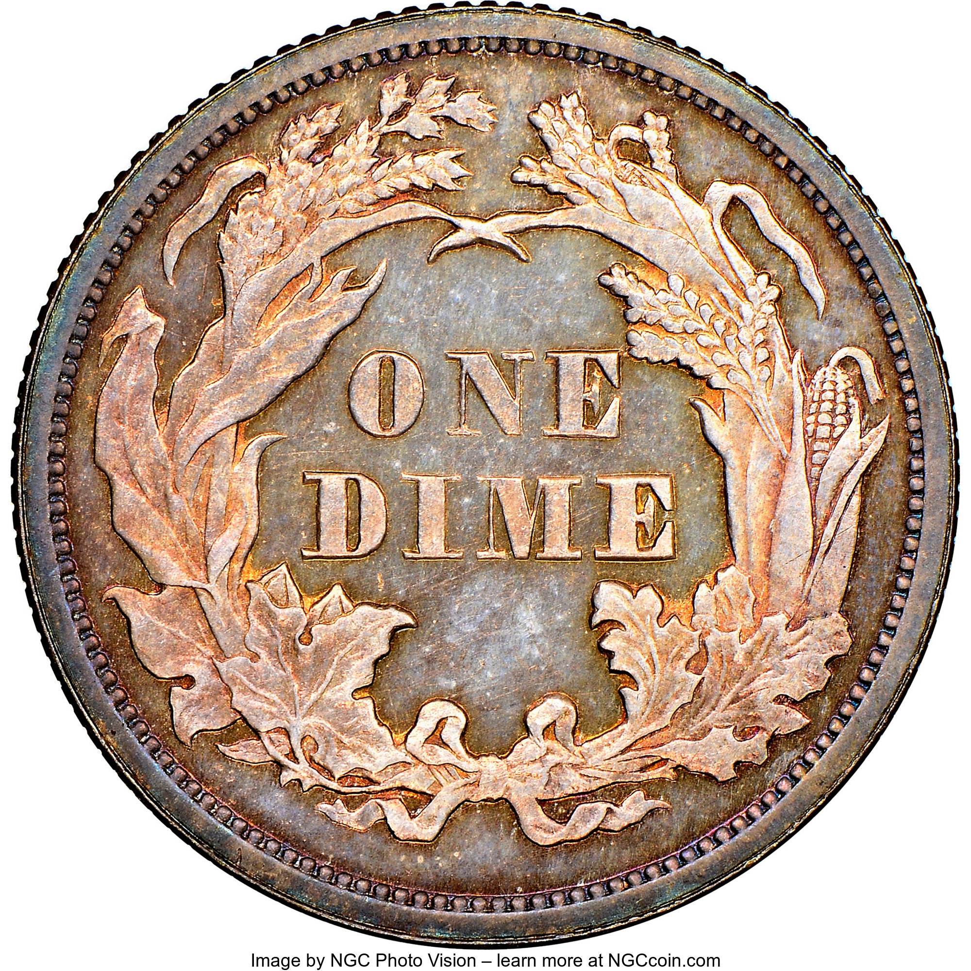 image for: 1874 10C Arrows PR64 Cameo NGC. NGC Census: (8/6). PCGS Population: (12/6). PR64. ...