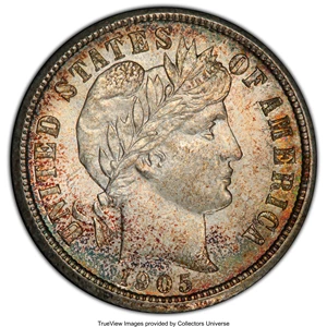 image for: 1905-O 10C MS65 PCGS. CAC. PCGS Population: (20/24 and 5/7+). NGC Census: (11/10 and 0/0+). CDN: $1,000 Whsle. Bid for NGC/...