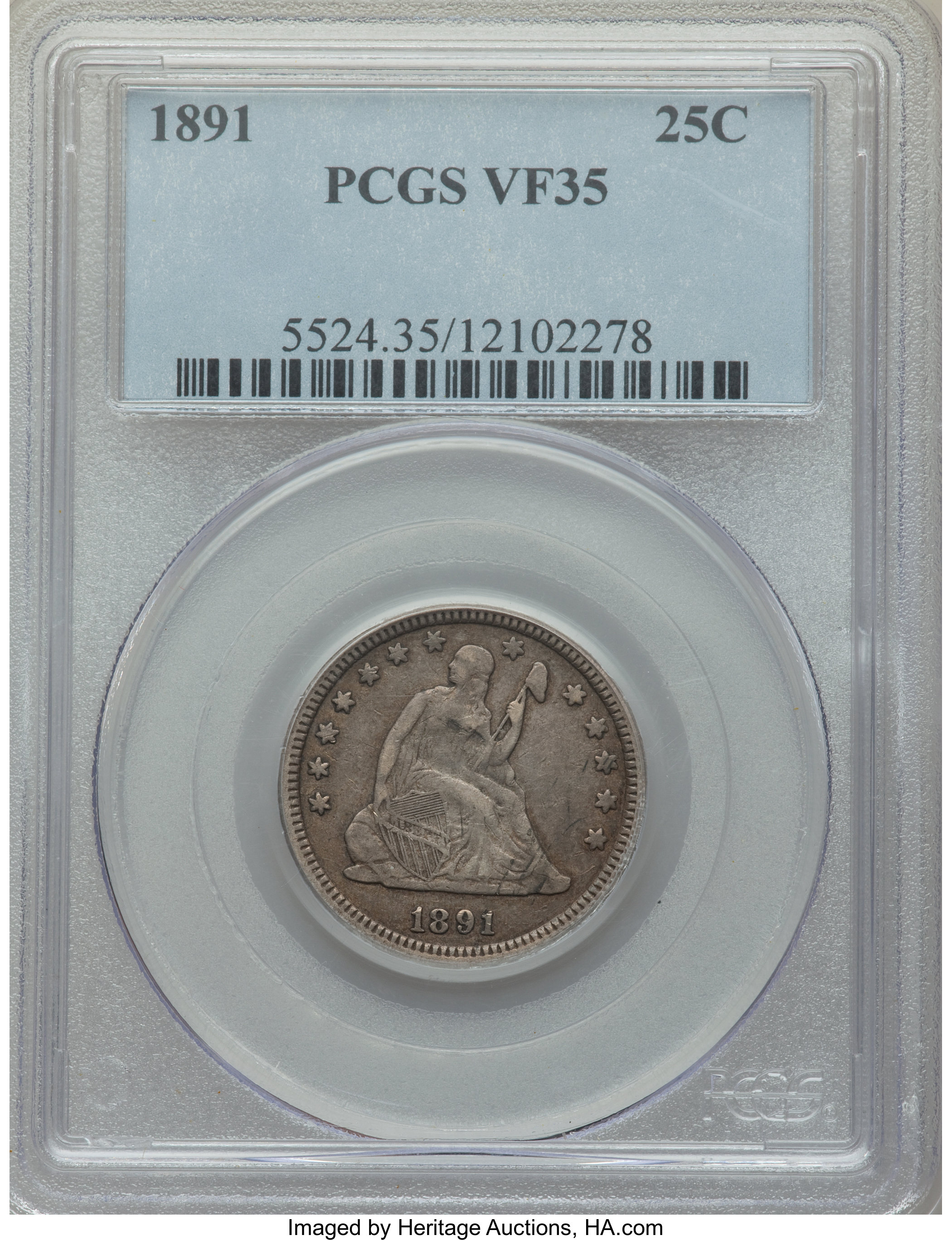 1858 25c VF25 thumbnail 4