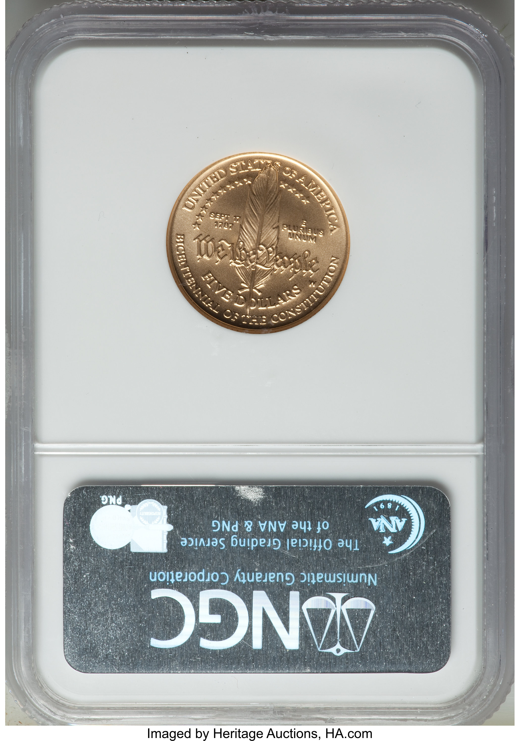 1987-W G$5  Constitution Bicentennial MS70 thumbnail 20