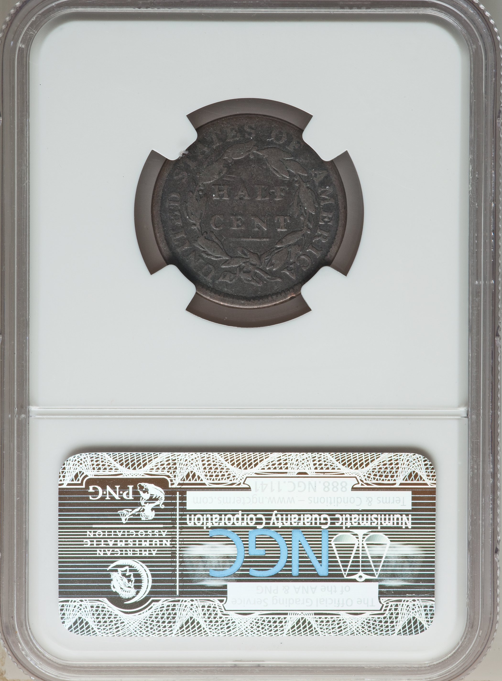 1809 1/2c Normal Date MS BN G6 BN thumbnail 2