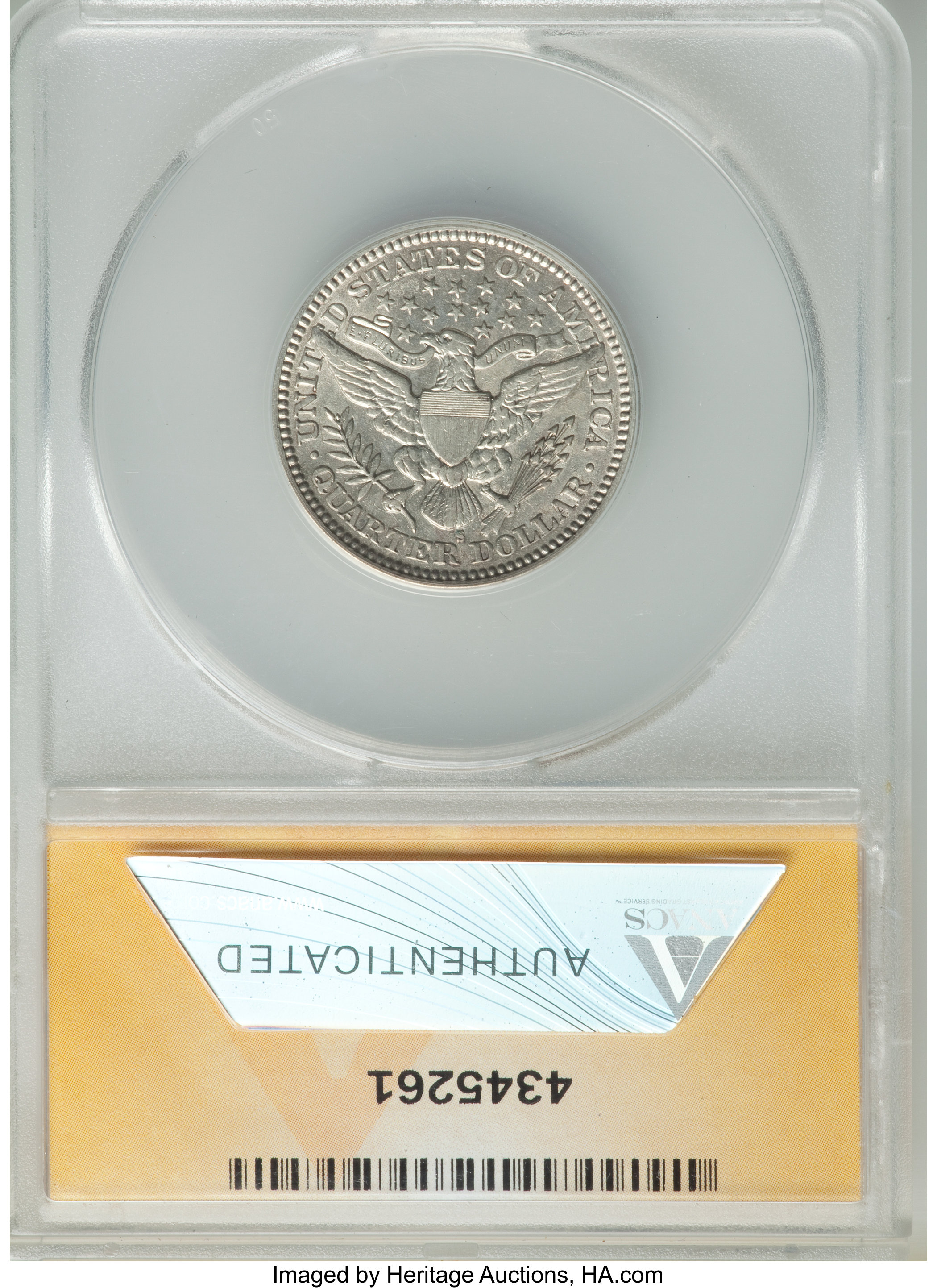 1908-S 25c XF45 CAC thumbnail 2