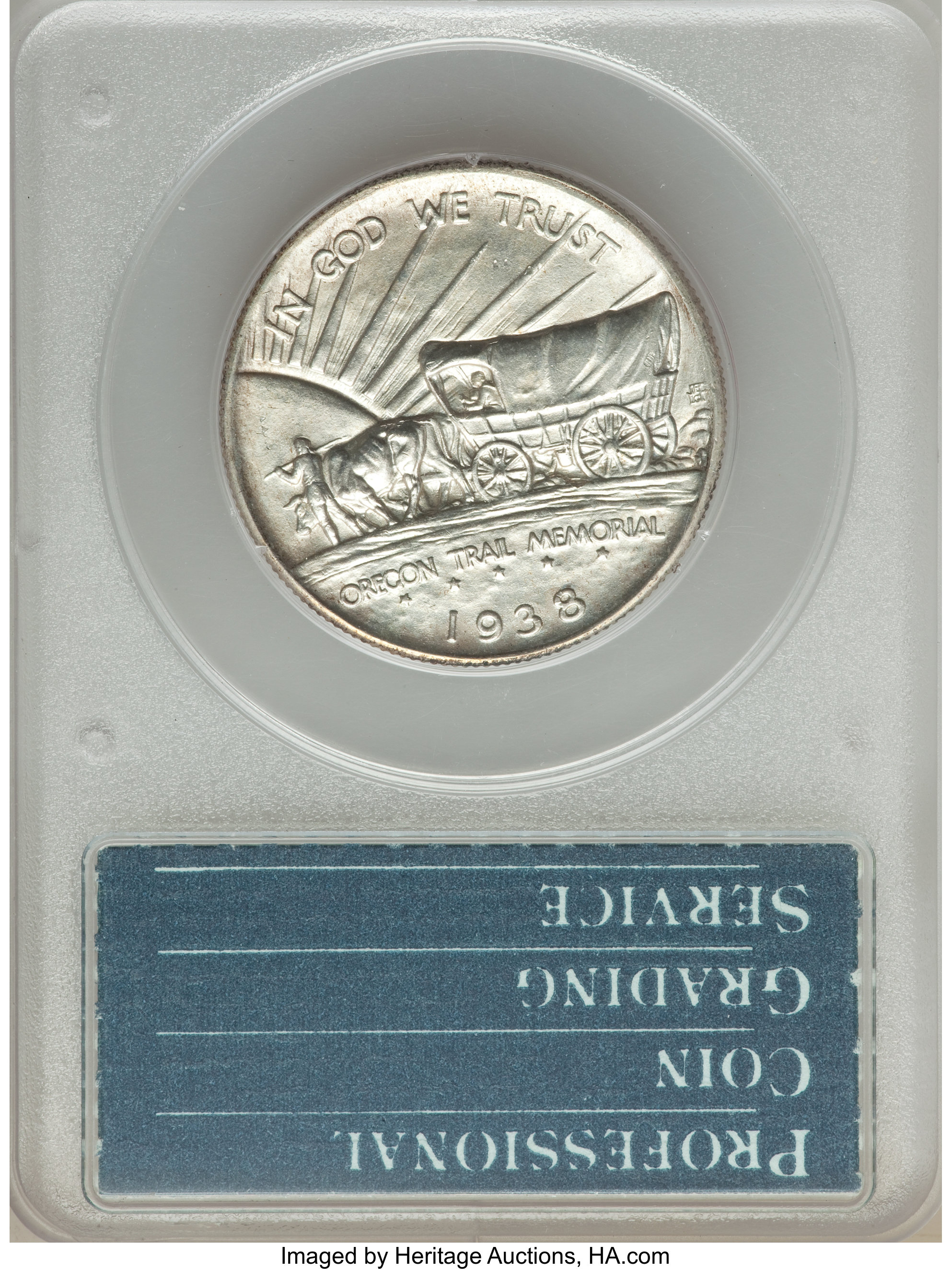 1938 50c Oregon Trail AU50 CAC thumbnail 15