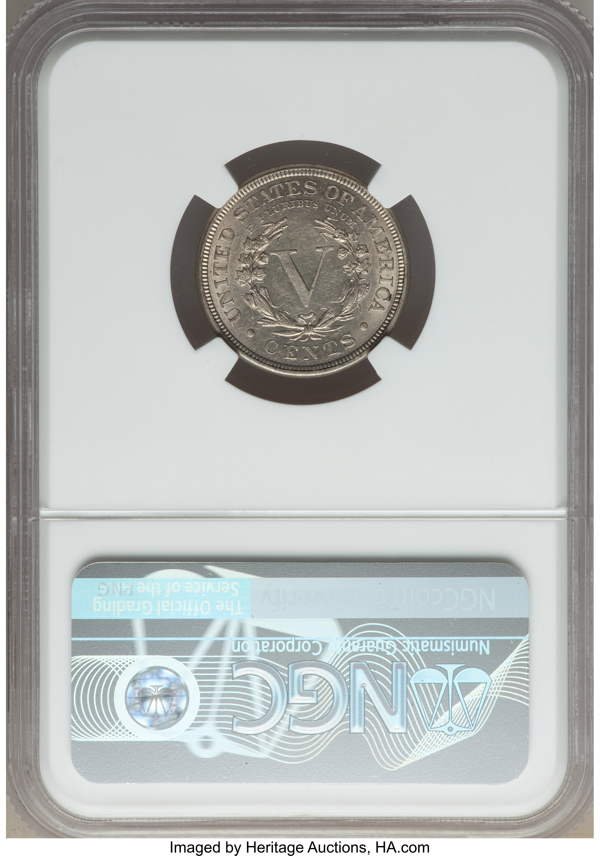 1884 5c MS61 CAC thumbnail 2