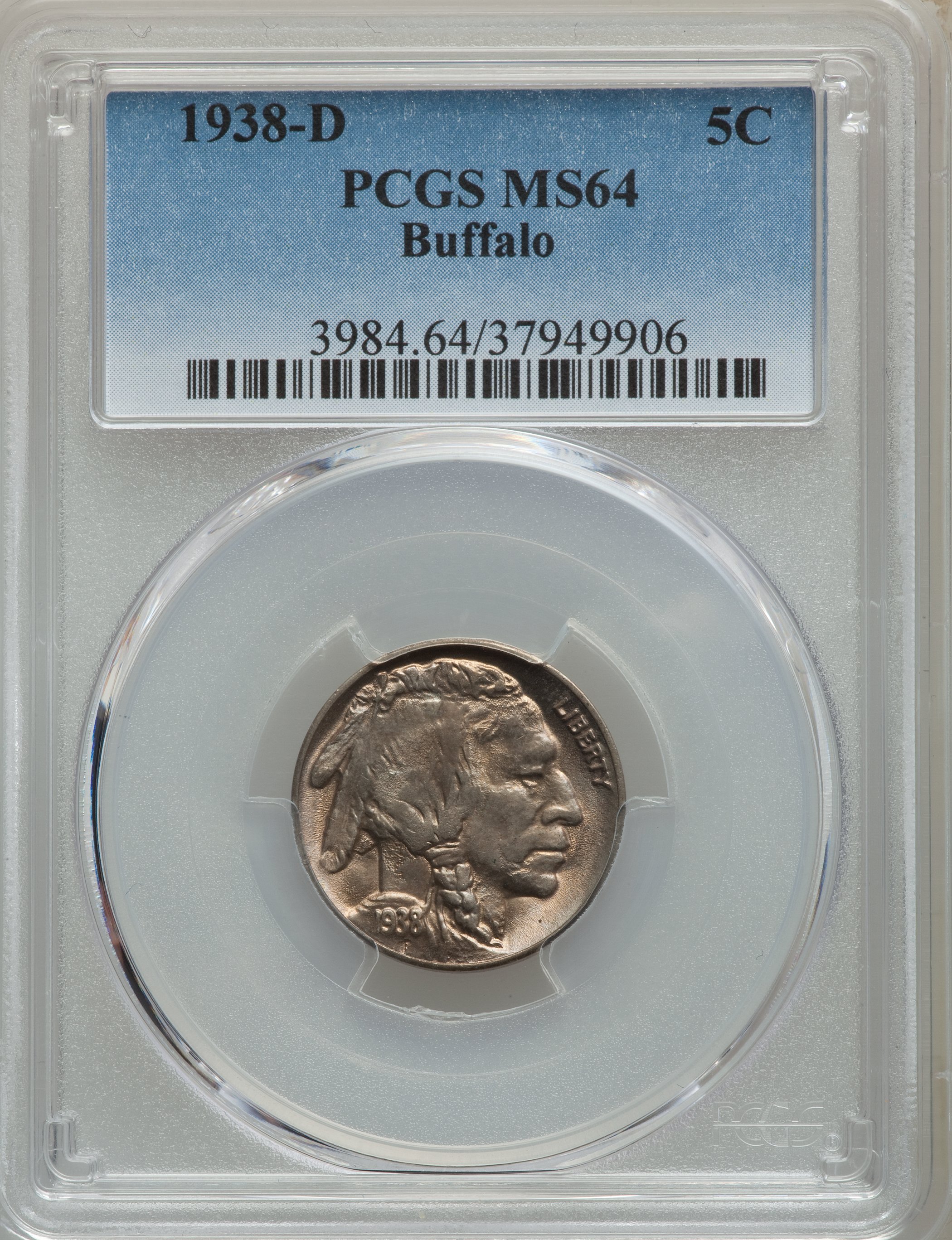 1938-D/D 5c Buffalo VG10 CAC thumbnail 24
