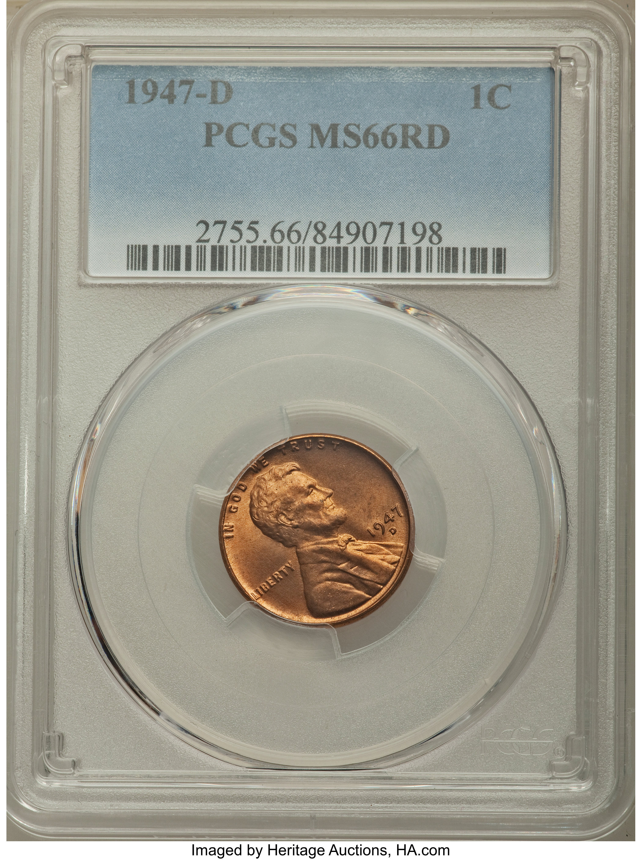 1947 1c MS RD MS65 RD CAC thumbnail 4