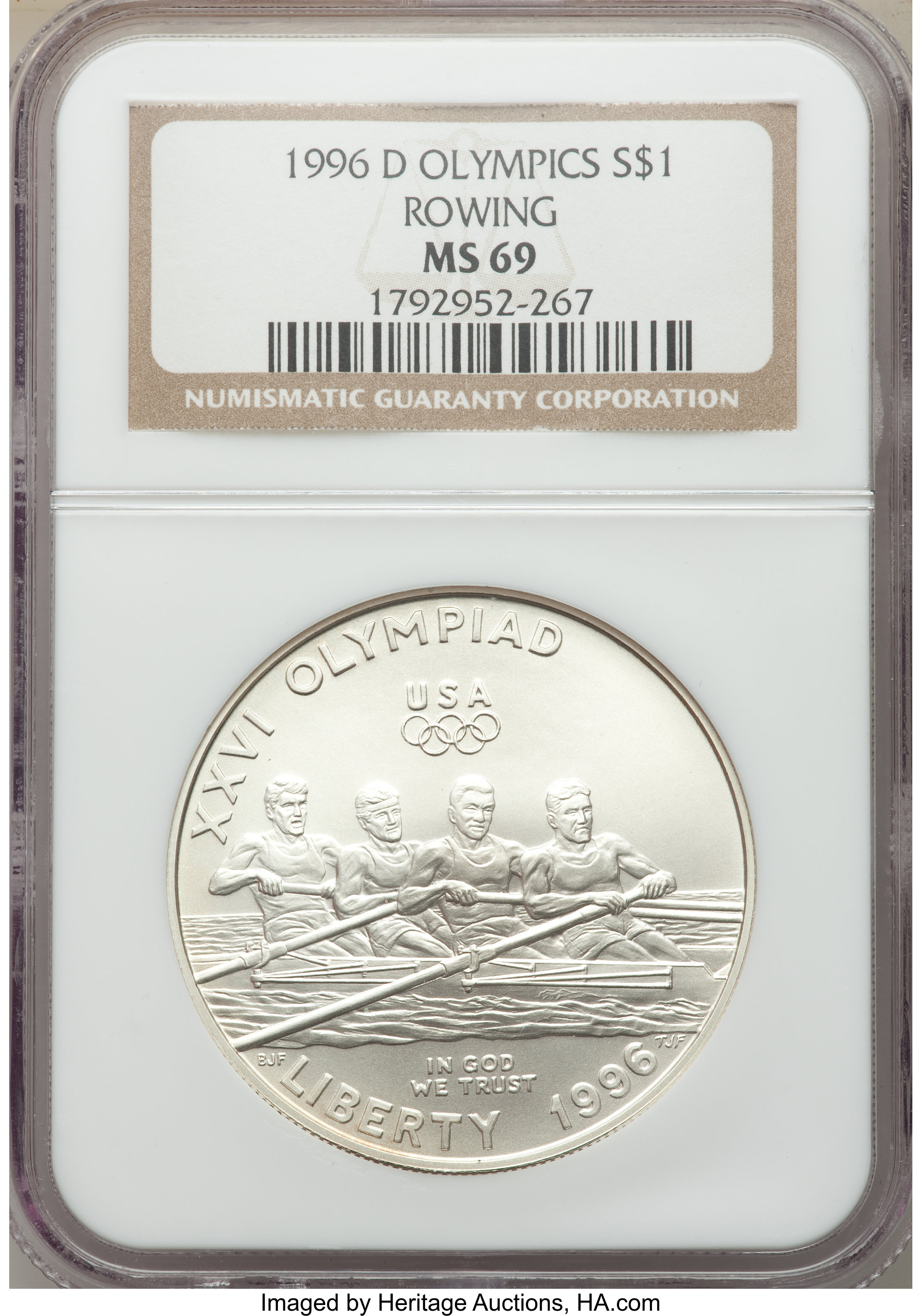 1996-D S$1 Atlanta Olympics Rowing MS64 thumbnail 19