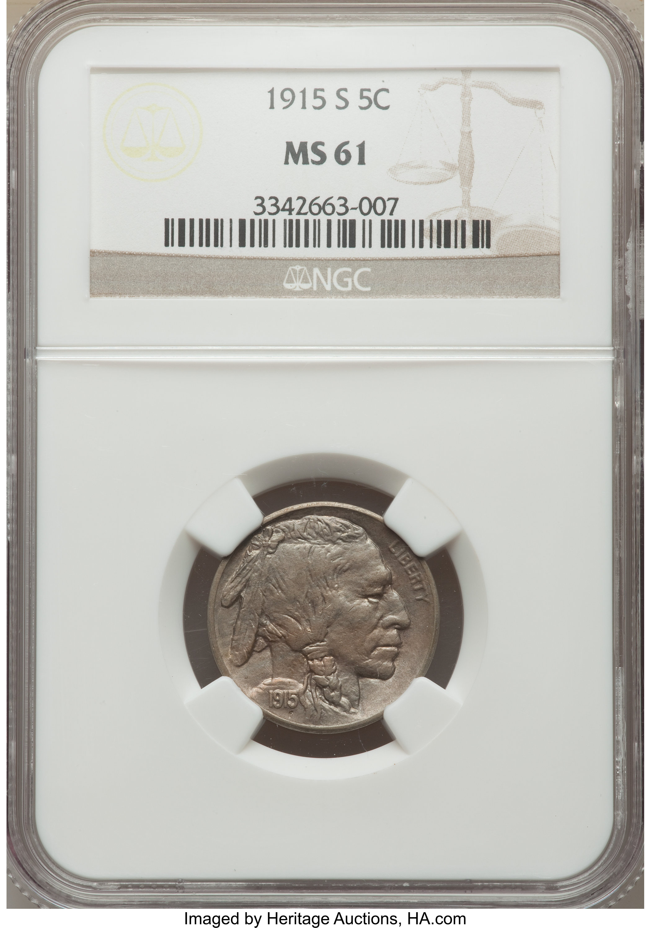 Image for 1915-S 5c MS60
