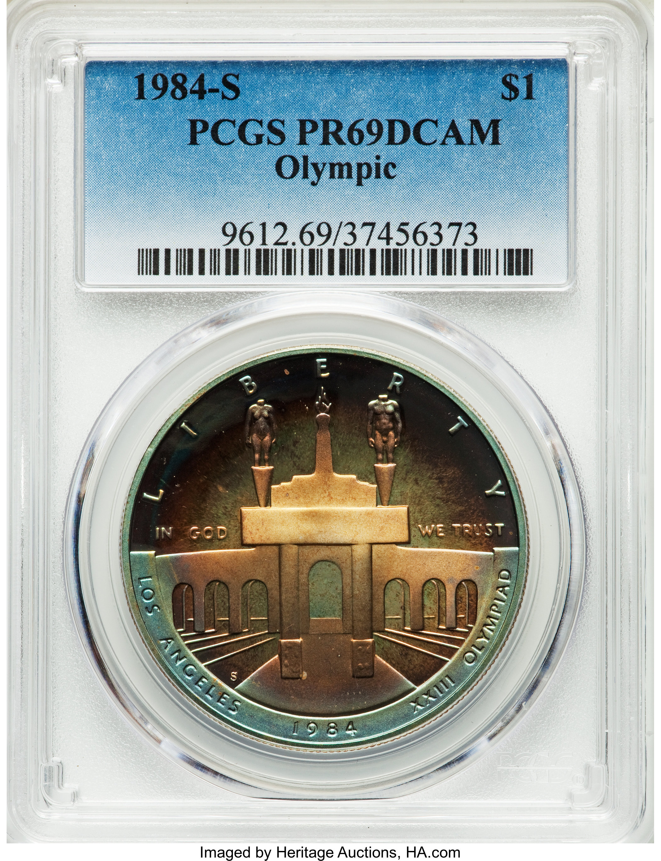 1984-S $1 Olympic Silver Dollar PR69 Deep Cameo PCGS. PCGS Population: (4906/173). NGC Census: (4119/136). CDN: $22 Whsle. ...