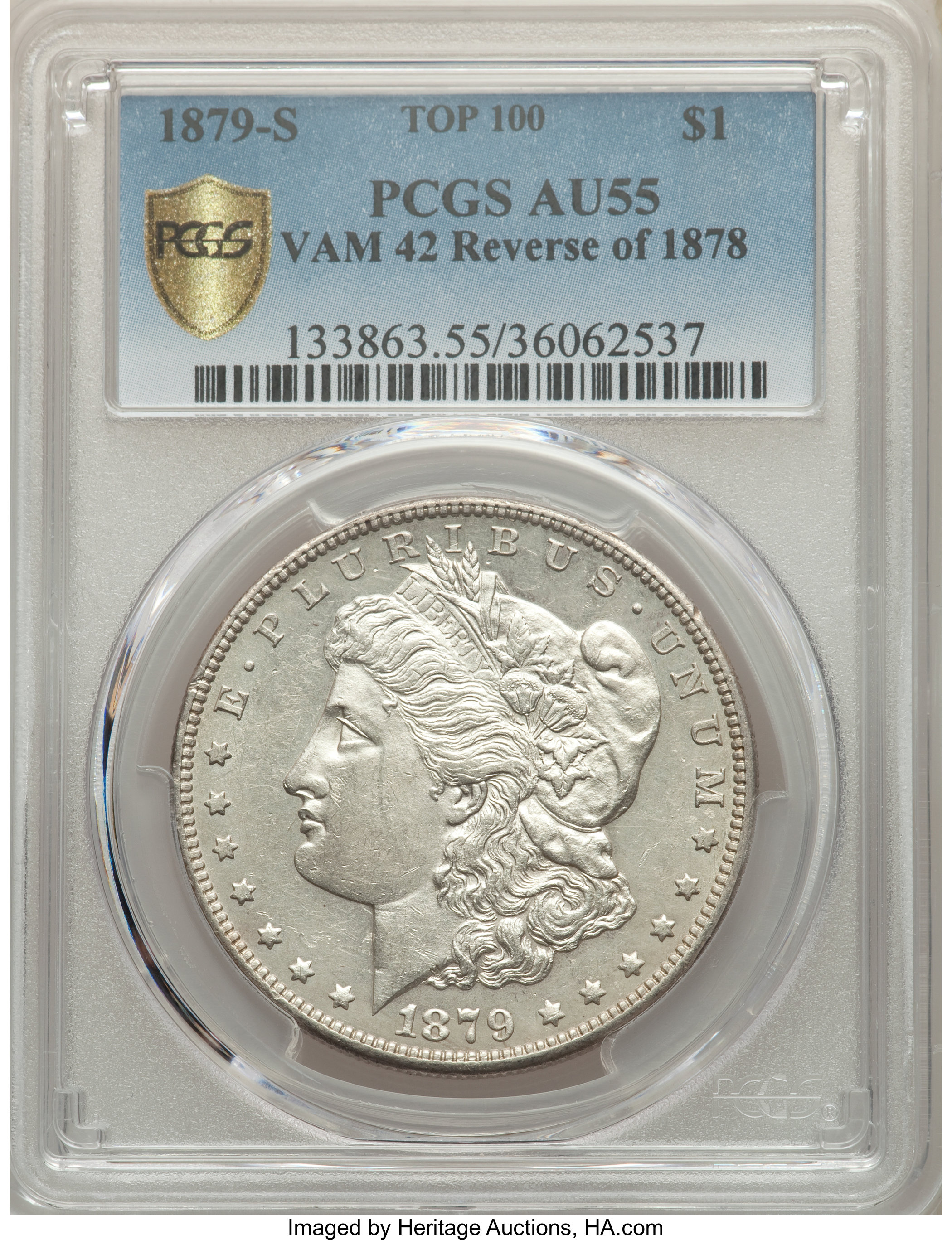 1879-S $1 Reverse of 1878, VAM-42 MS