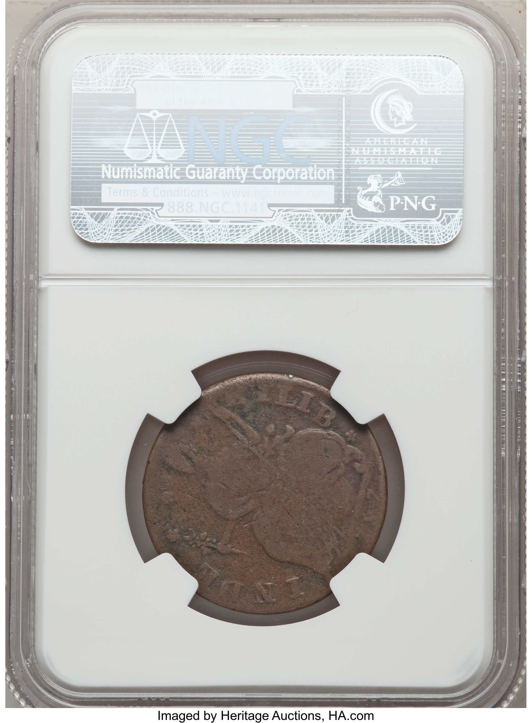 1787 Copper Connecticut, Mailed Bust Left MS BN VG10 BN thumbnail 2