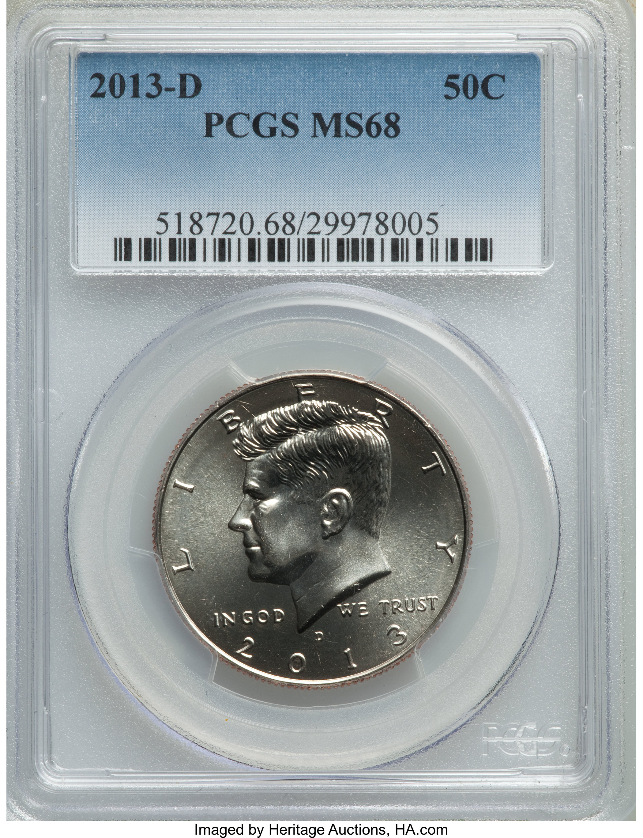 image for: 2013-D 50C MS68 PCGS. PCGS Population: (58/0). NGC Census: (0/0).  ...