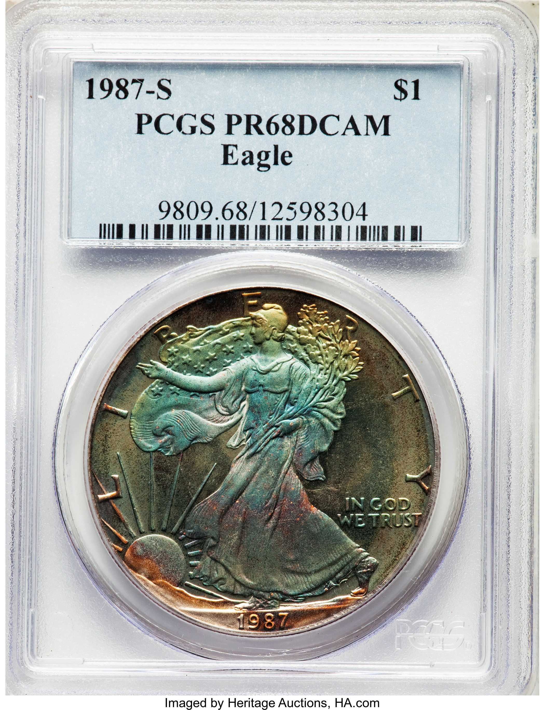 1987-S $1  Silver Eagle PR DCAM PR64 DCAM thumbnail 20