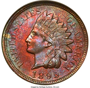 image for: 1895 1C MS63 Red and Brown NGC. NGC Census: (85/301). PCGS Population: (186/388). CDN: $75 Whsle. Bid for NGC/PCGS MS63. Mi...