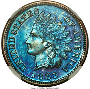 image for: 1883 1C PR65 Brown NGC. NGC Census: (88/63). PCGS Population: (91/103). PR65. Mintage 6,609. ...
