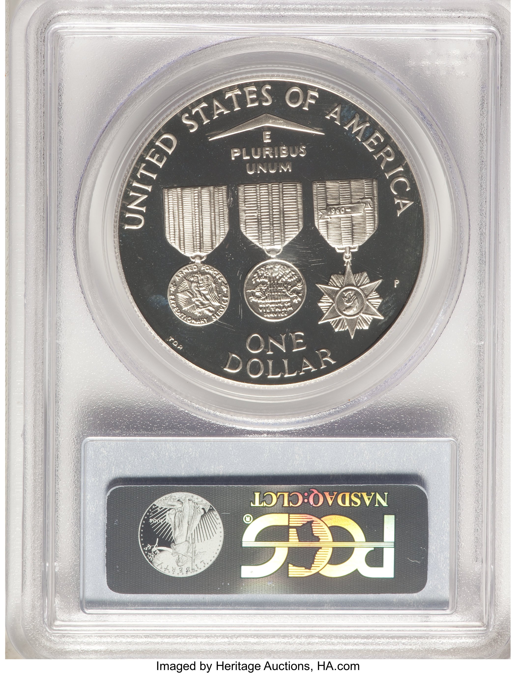 1994-P S$1 Vietnam Veterans Memorial PR DCAM PR70 DCAM thumbnail 10