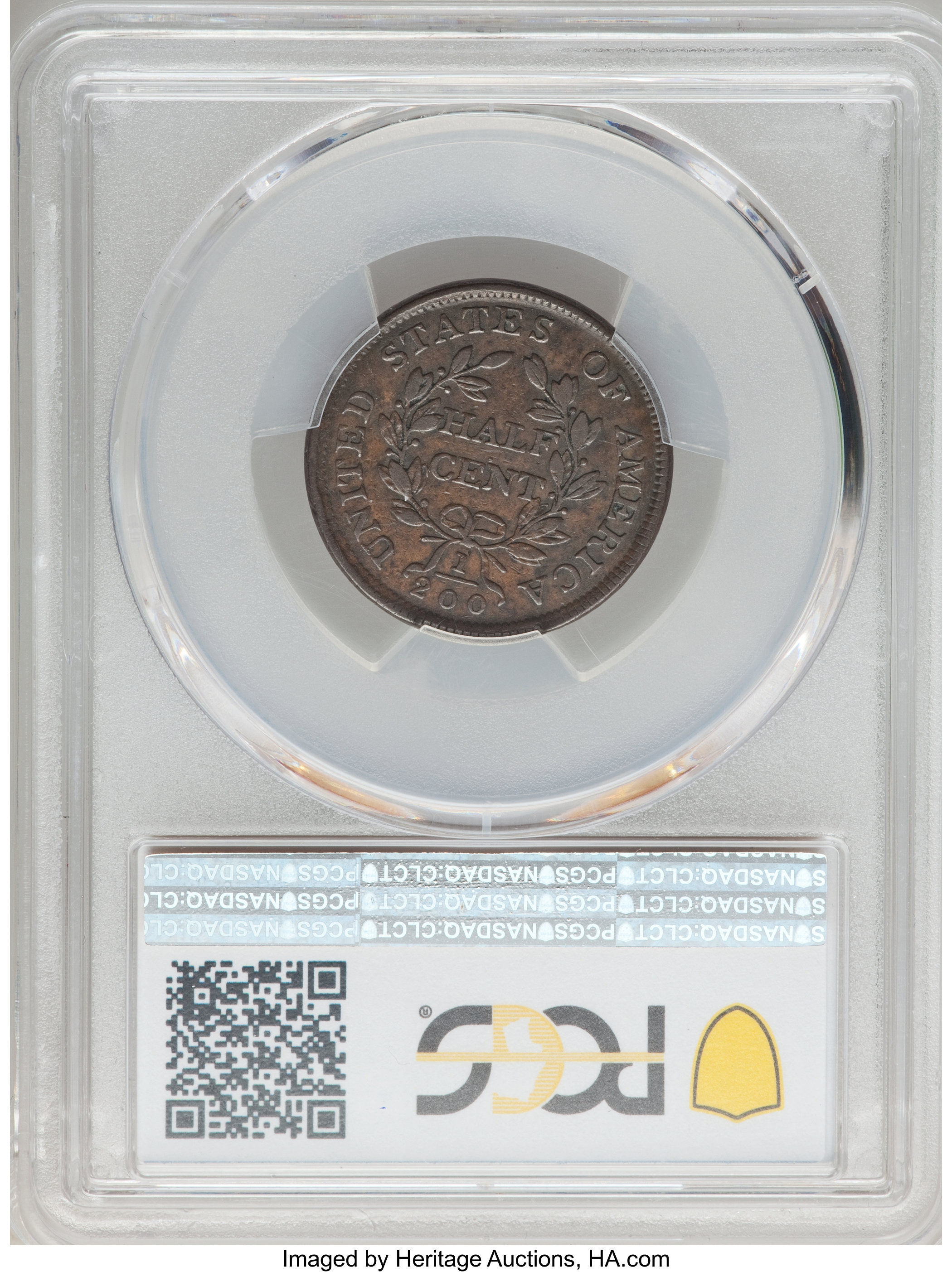1804 1/2c Plain 4, Stems MS BN VF25 BN thumbnail 2