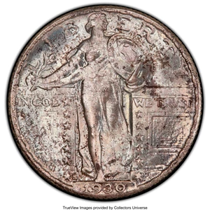 image for: 1930-S 25C MS66 PCGS. CAC. PCGS Population: (138/26). NGC Census: (43/20). MS66. Mintage 1,556,000....