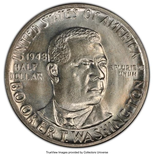 image for: 1948 50C Booker T. Washington MS66+ PCGS. CAC. PCGS Population: (359/18 and 64/1+). NGC Census: (206/19 and 11/2+). CDN: $8...