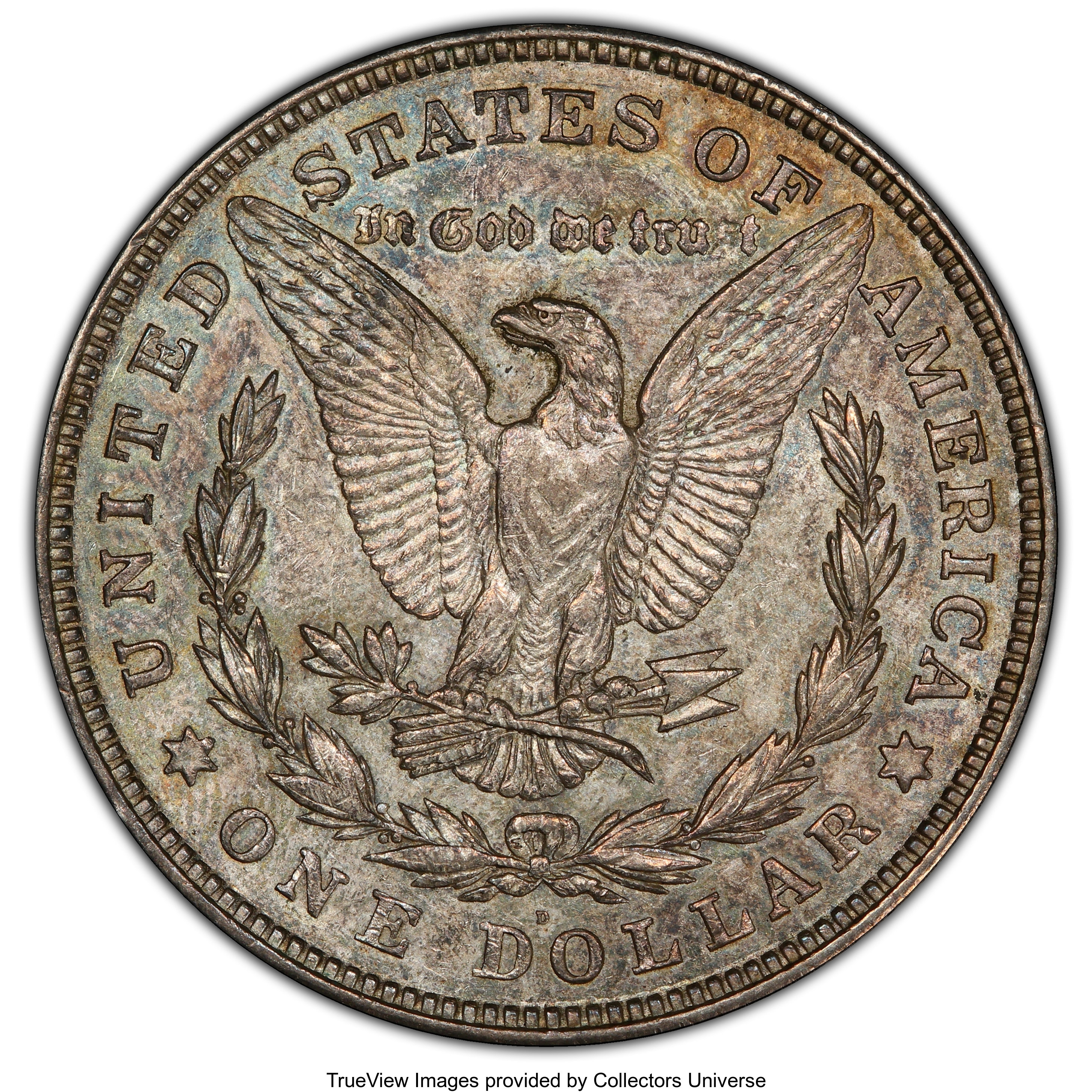 image for: 1921-D $1 TRU_T Variety, VAM-1A, AU53 PCGS.  A Top 100 Variety. PCGS Population: (11/80 and 0/4+). NGC Census: (4/39 and 0/...