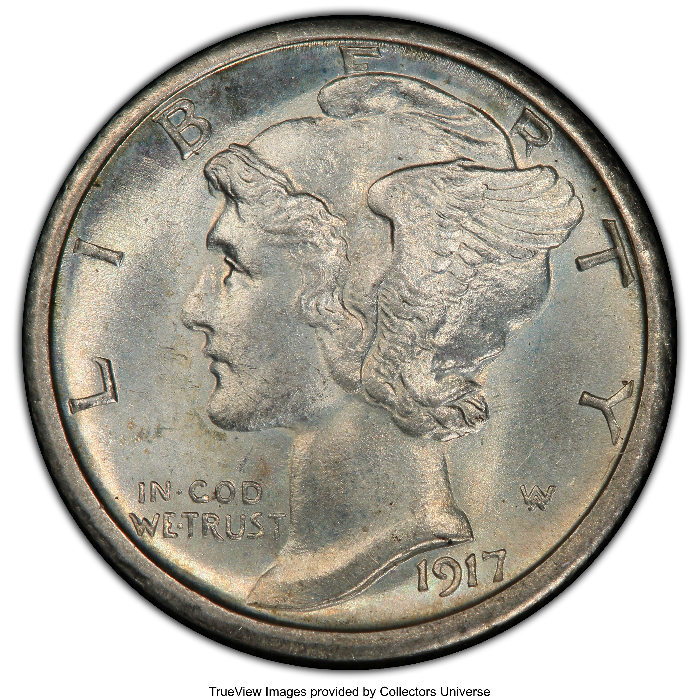 image for: 1917-S 10C MS65 PCGS. PCGS Population: (60/30 and 1/1+). NGC Census: (57/13 and 0/0+). CDN: $300 Whsle. Bid for NGC/PCGS MS...