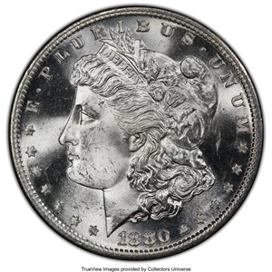 image for: 1880/79-S $1 8 Over 7 MS64 PCGS. PCGS Population: (440/407). NGC Census: (0/0). CDN: $100 Whsle. Bid for NGC/PCGS MS64. ...