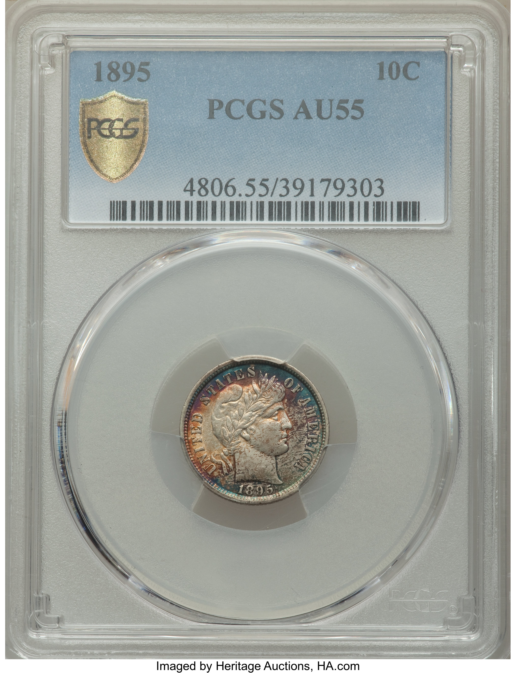 1895 10c AU55 thumbnail 4