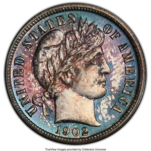 image for: 1902 10C PR65 PCGS. PCGS Population: (33/32 and 0/3+). NGC Census: (33/41 and 0/2+). CDN: $700 Whsle. Bid for NGC/PCGS PR65...
