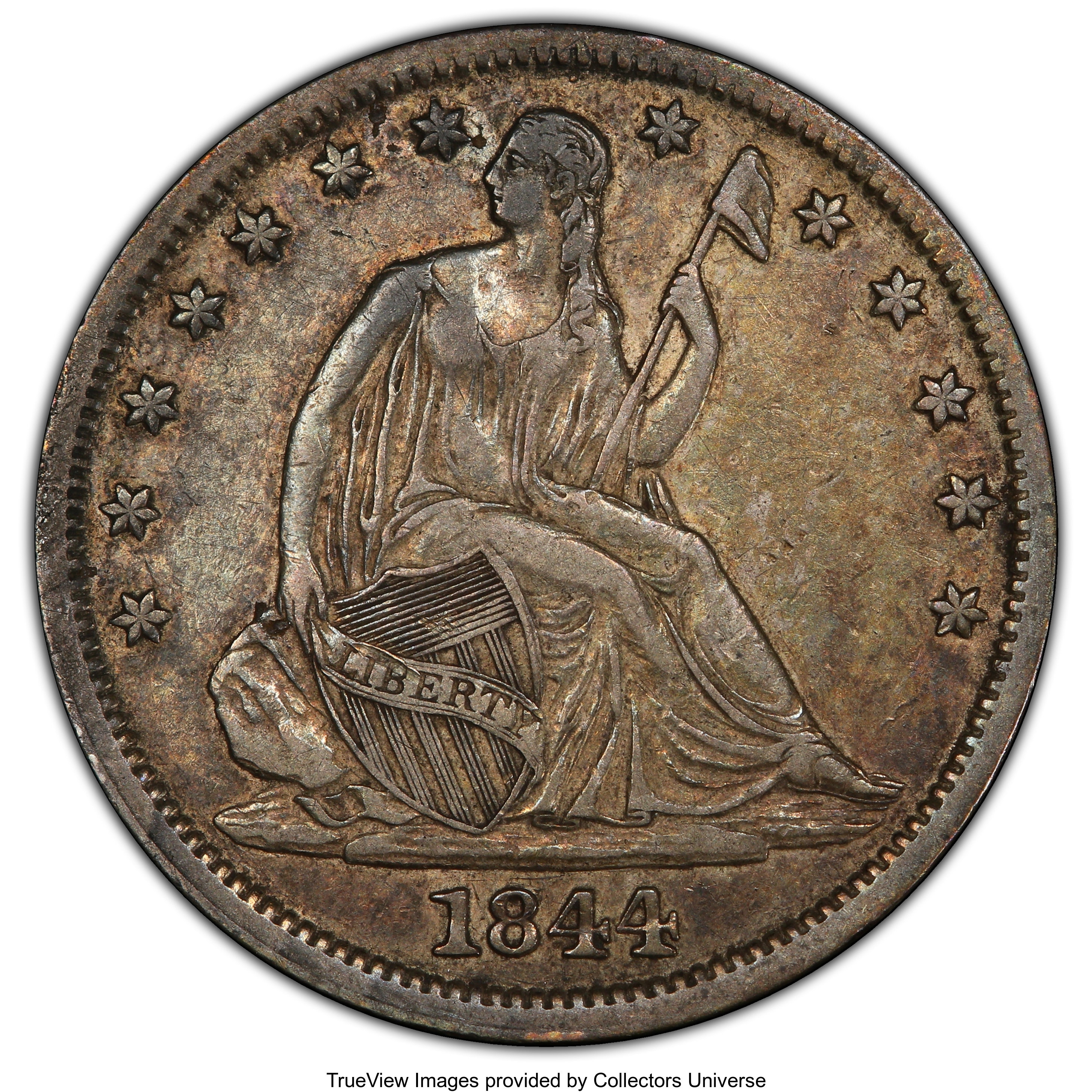 image for: 1844-O 50C XF40 PCGS. PCGS Population: (31/133 and 0/2+). NGC Census: (10/81 and 0/0+). CDN: $215 Whsle. Bid for NGC/PCGS X...