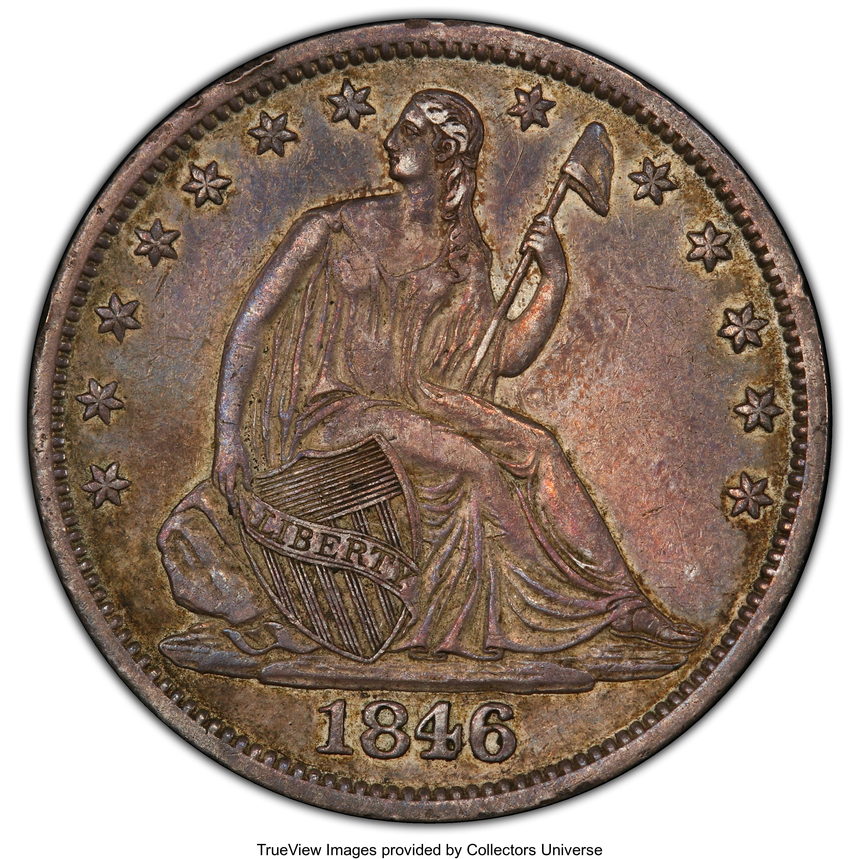 image for: 1846-O 50C Medium Date XF45 PCGS. PCGS Population: (33/89 and 0/1+). NGC Census: (17/65 and 0/1+). CDN: $280 Whsle. Bid for...